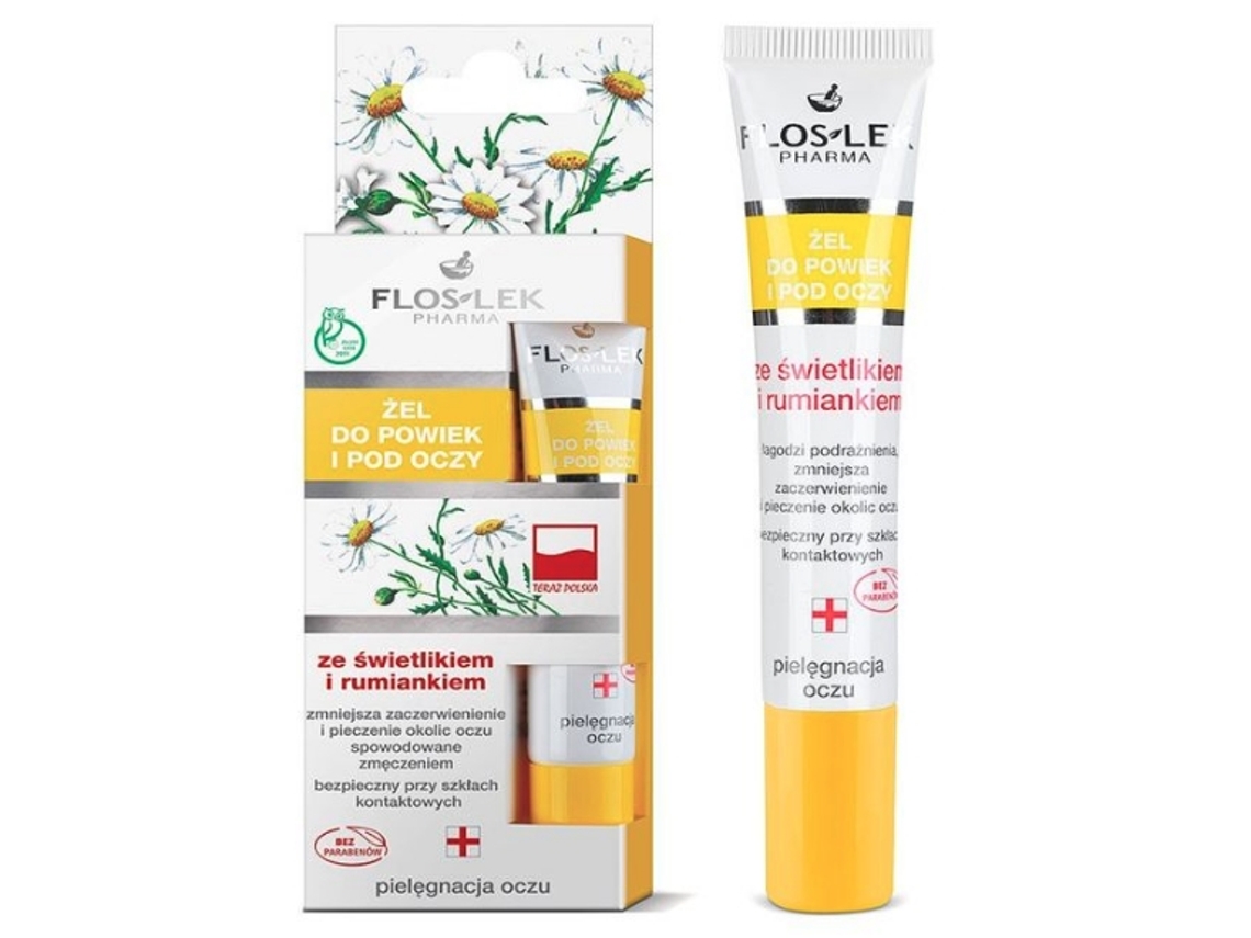Flos Lek Gel Contorno de Párpados y Ojos Con Caléndula y Manzanilla 15ml Floslek