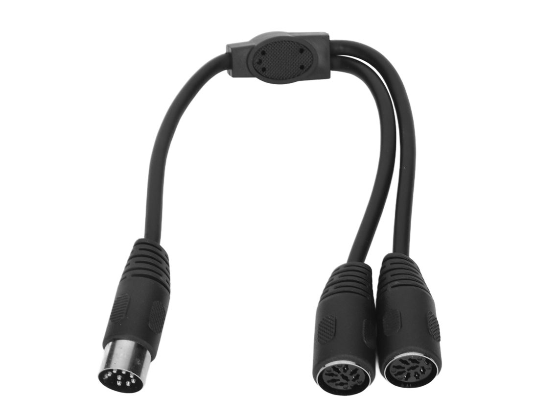 Cable Divisor Din De 8 Pines Macho A 2 Pines Hembra Con Doble Blindaje, 0,3 M, Señal De Audio