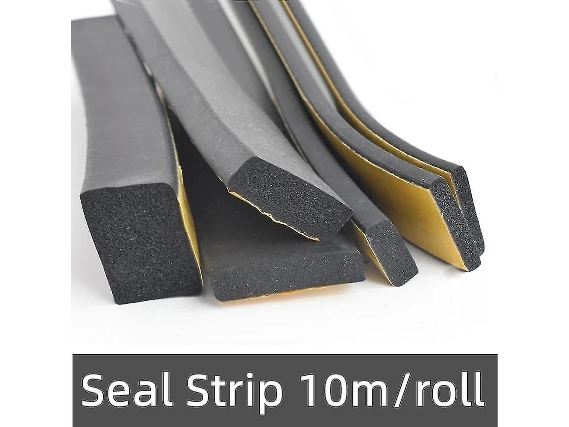 Tira De Sellado De Espuma Autoadhesiva Epdm Negra Anti-colisión Aislante Acústico Para Puertas Y Ventanas 10mm X 10mm X 2m