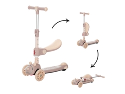 Patinete infantil Swiftie beige con asiento plegable y música de Lorelli