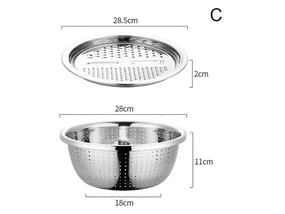Juego multifuncional de cortador de verduras de acero inoxidable para fregadero o cesta escurridora para fregadero.