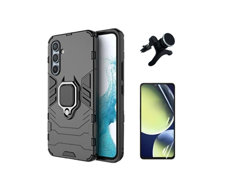 Kit De Película De Hidrogel De Cubierta Completa Cubierta Frontal 3X1 Defensor Militar PHONECARE Soporte Magnético Reforzado Para Coche Para Samsun...