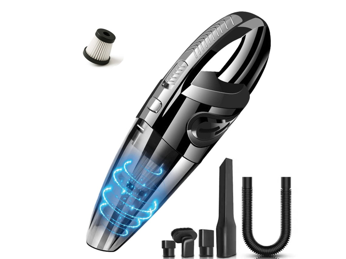 Mini Aspirador Sem Fio Com Led E Carga Usb, Ideal Para Limpar Pó, Sofá E Pelos Pet Em Residência E Veículo.