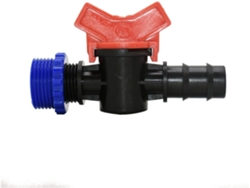 Conector de válvula para manguera de jardín con rosca macho de 1/2" y 3/4", sin marca.