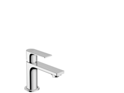 HANSGROHE Rebris E mezclador monomando de lavabo 80 CoolStart con desagüe automático, proyección de 121 mm, 72553, Color: cromado