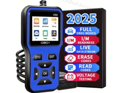 Escáner OBD2 con datos en tiempo real HEXINYIGJLY, lector de códigos de diagnóstico de fallas (DTC), compatible con I/M, prueba de sensor de O2 y evaporador (azul)