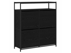 Mueble Zapatero | Armario Zapatero Con Estante Roble Negro 100 X 34 X 112 Cm