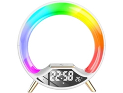 Luz nocturna multifuncional 3 en 1 Gokoco, despertador inteligente, luz de dormitorio con altavoz Bluetooth