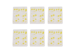36 Amortiguadores De Gel De Silicona Suave Para Tambores, Para Control De Tono, Con Puntos Plateados Y Amarillos.
