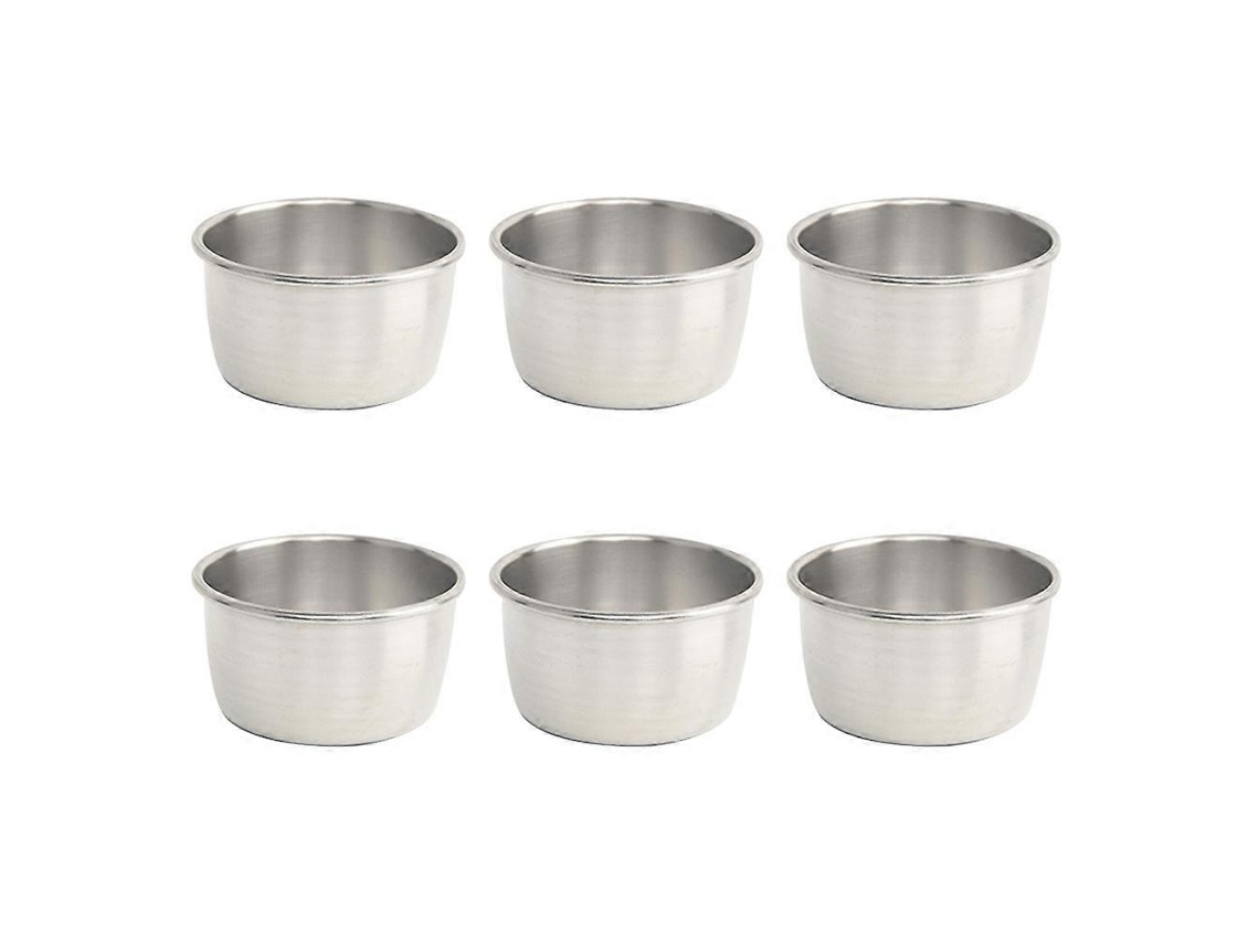 6 Piezas Recipiente Para Encurtidos Vasos Individuales Para Condimentos Mini Platos Para Aperitivos Platillos Cuencos Para Salsa De Acero Webake