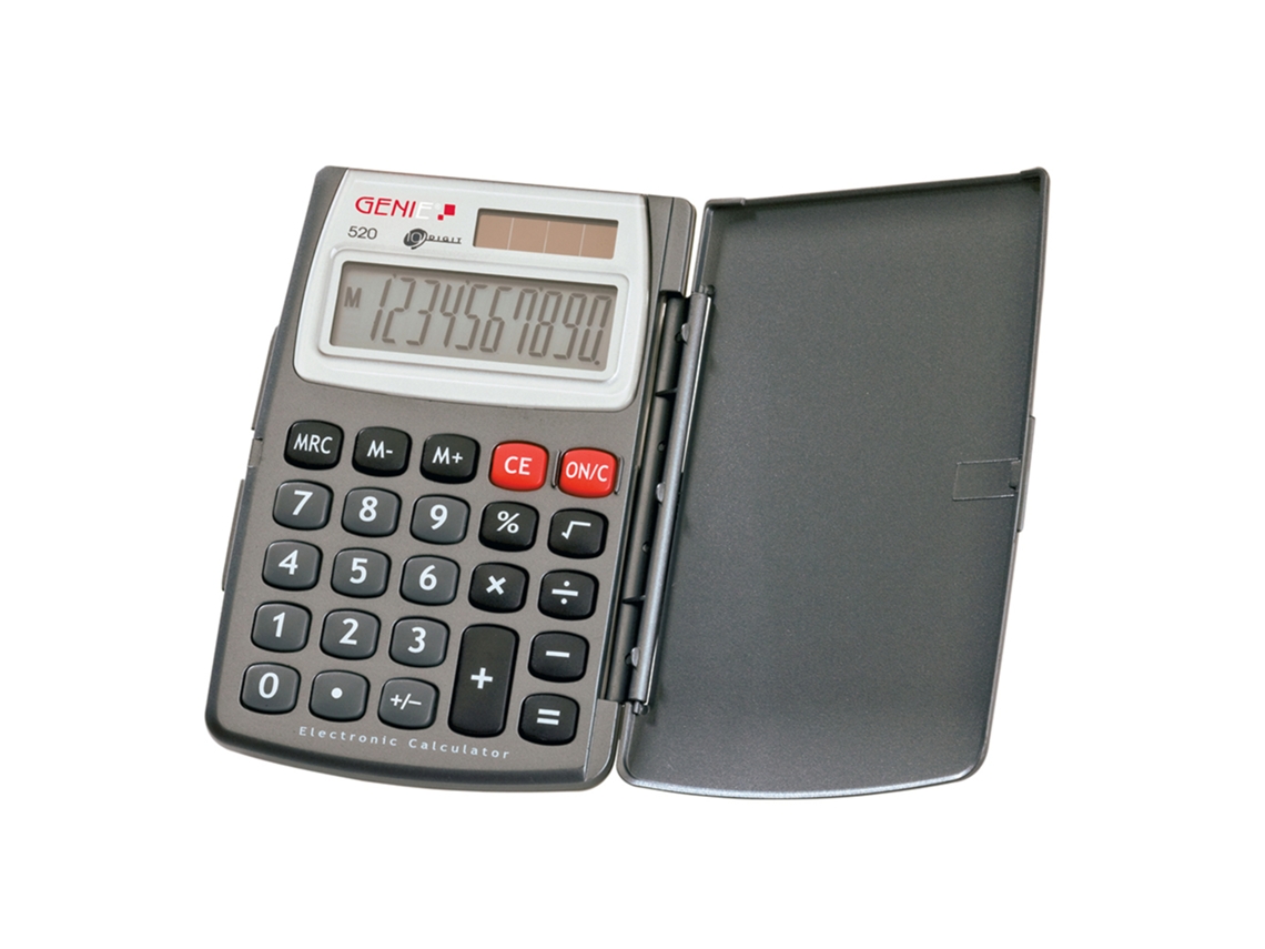 Calculadora Pocket GENIE 520 10 Dígitos Gris