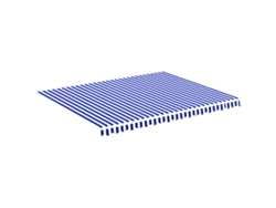 Maison Exclusive - Tela De Repuesto Para Toldo Azul Y Blanco 4,5x3,5 M