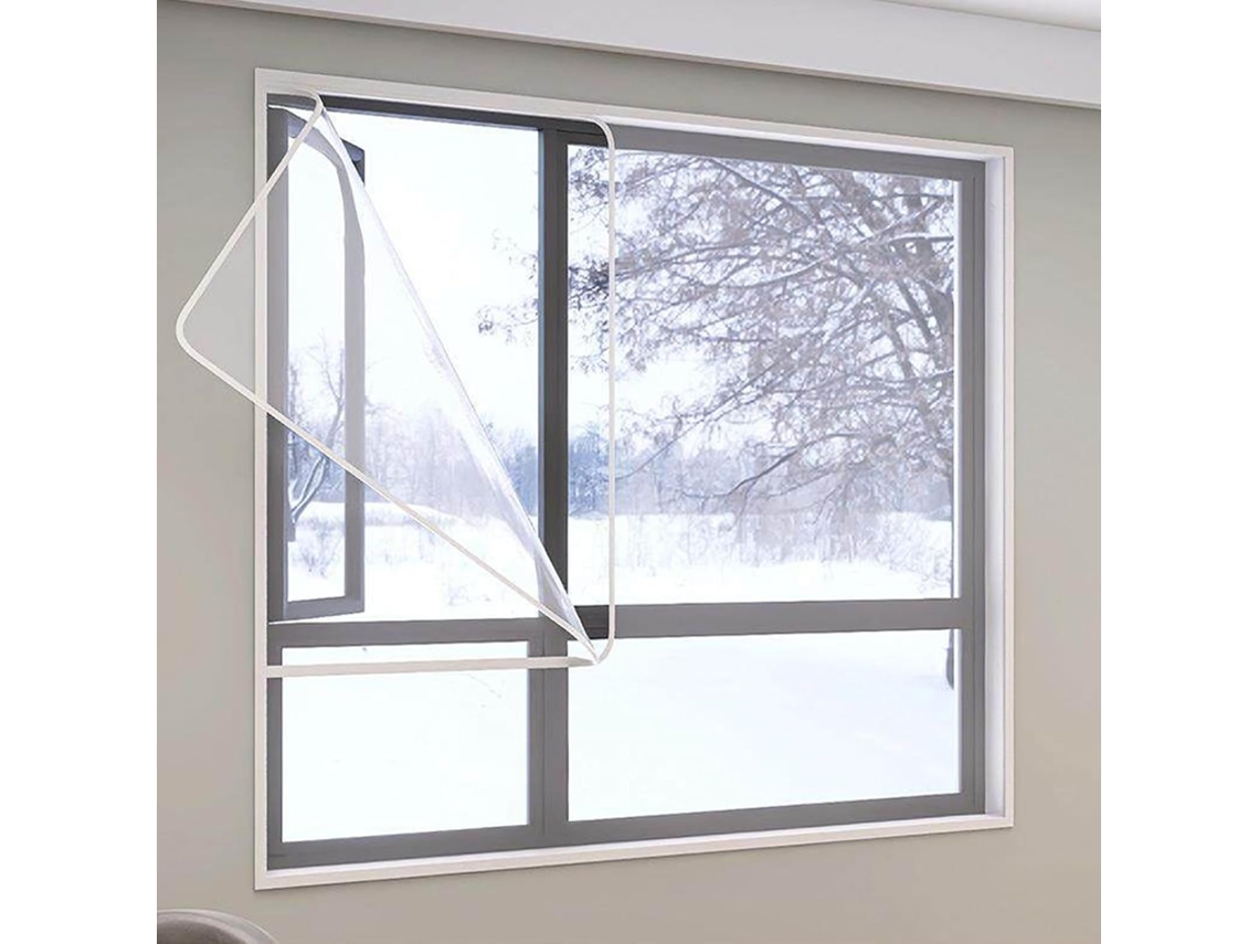 Lámina Aislante Transparente Para Ventanas, Kit De Aislamiento Térmico Interior Invierno, Lámina Burlete, F...