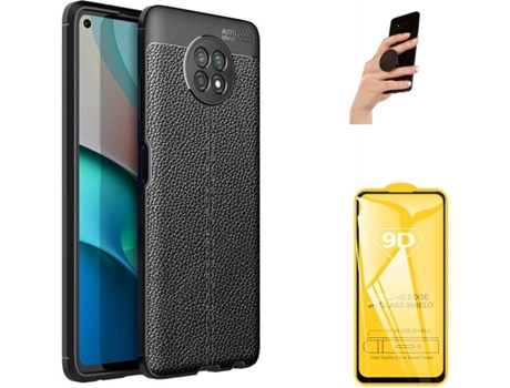 Carcasa, Protector y Popsocket Xiaomi Redmi Note 9T Rugged Leather Negro