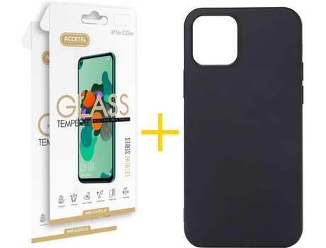 Kit Funda + 2 Protectores de Pantalla Apple iPhone 11 SKYHE Liso (Negro)