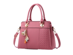 Bolso De Hombro Grande Y Moderno De Piel Sintética Para Mujer, Ideal Para El Trabajo Y Las Compras - Rojo