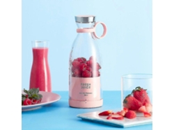 Licuadora eléctrica portátil USB, mini licuadora de frutas, exprimidor de alimentos, batidora multifuncional, color rosa