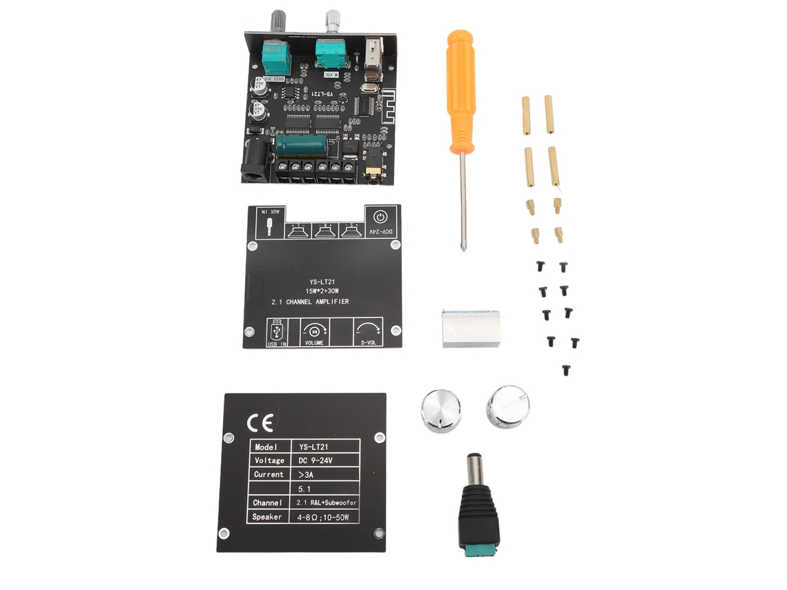 2026-placa De Amplificador Digital Bluetooth 2.1 Canales 15w 15w 30w Con Canal De Graves Ys Lt21