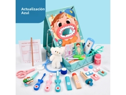 Juego de dentista, juego de rol para niños, juego de doctor (azul)