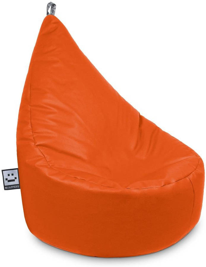 Happers Puff Butaca polipiel indoor naranja xl 80x70x80