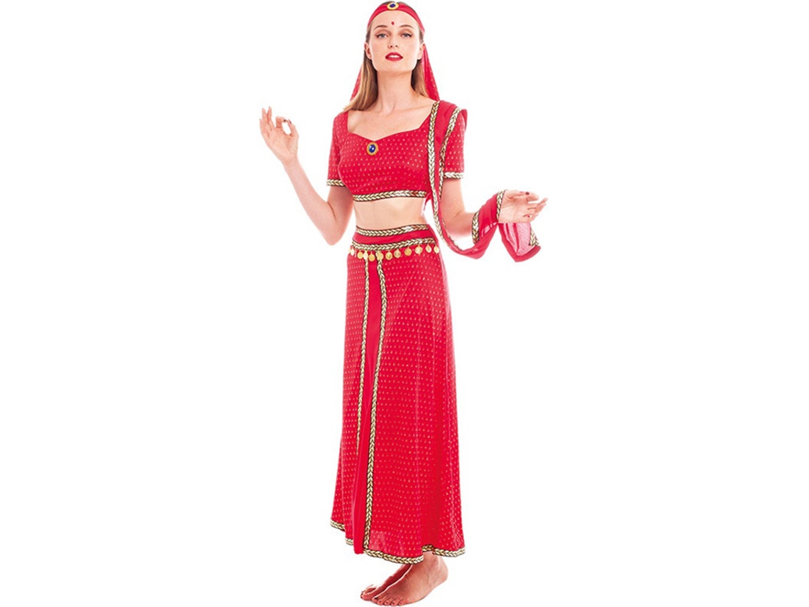 Disfraz de India Bollywood Rojo para Mujer