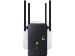 Repetidor WiFi de doble banda de 1200 Mbit/s y 4 antenas Yizhood (negro)
