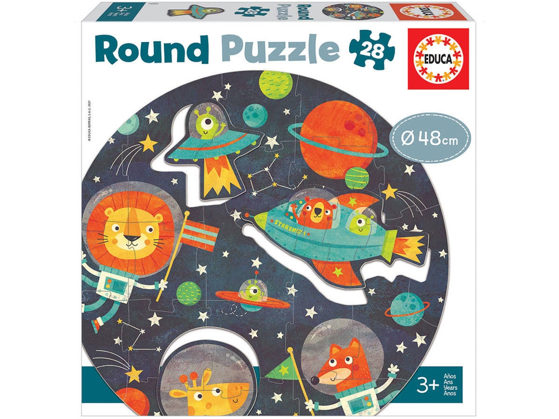 Puzzle EDUCA Round Puzzle 28 Piezas El Espacio (Edad Mínima: 3 Años - 28 Piezas)