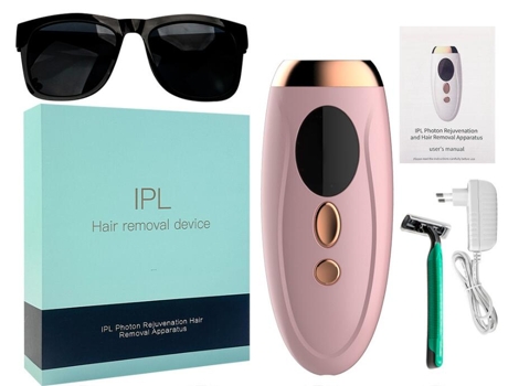 Depiladora de luz pulsada EZII XBH-01 IPL cara y cuerpo rosa