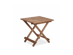 Relaxdays Mesa Plegable Madera, Mesita Auxiliar, Salón, Balcón O Terraza, Portátil, Estable, 50x50x50 Cm, Marrón Oscuro