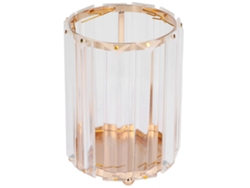 Soporte Multifuncional De Gran Capacidad Para Brochas De Maquillaje De Cristal Transparente Para Escritorio.