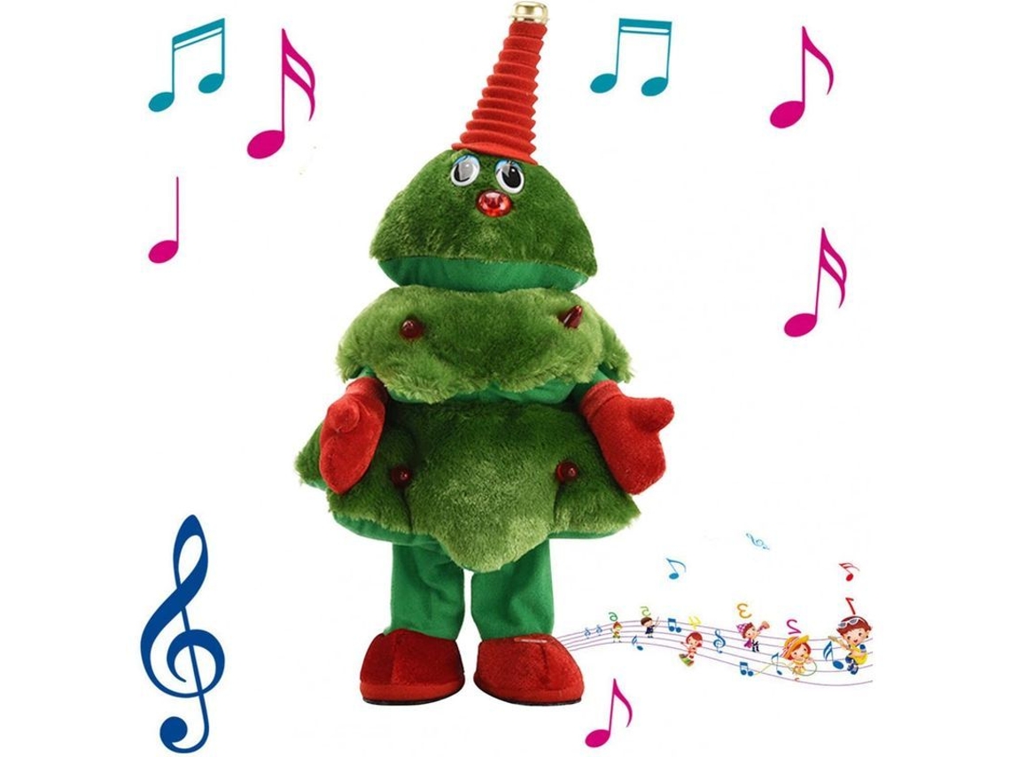 Muñeco Peluche De Árbol De Navidad Eléctrico Animado Con Led Y Cantante