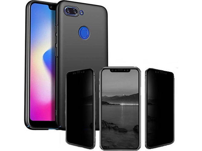 Kit Carcasa y Protector Privacy Xiaomi Mi 8 Lite SlimShield Negro