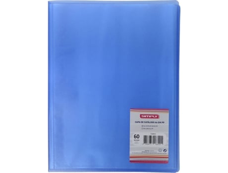 Portada de catálogo SIMPLY Tapa dura (60 Bolsas - Azul - A4)