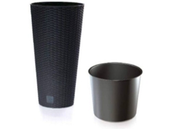 Set 2 Maceteros PROSPERPLAST Rato Tubus (Gris - 25x47.6 cm)