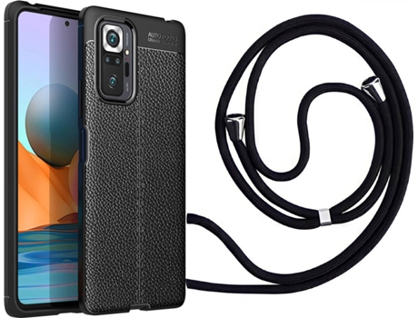 Funda Redmi Note 10 Pro Rugged Leather con Collar Negro