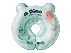 Flotador De Cuello Para Bebé, Se Infla Presionando, Con Doble Hebilla De Seguridad Para Bebés De 6 A 12 Meses (dinosaurio). Digitallab