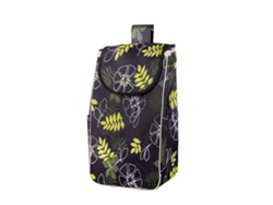 Carrito de la compra plegable de 36 litros fabricado en tejido Oxford impermeable con bolsillos laterales, ideal para sustituir el carrito de la compra tradicional.
