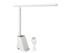 Lámpara de escritorio LED Yhl con alimentación USB, protección ocular y 3 temperaturas de color para lectura.