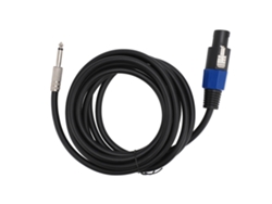 Cabo De Alto Falante Macho De 1/4 Polegada Profissional Plug And Play Para Monitores De Palco E Subwoofers