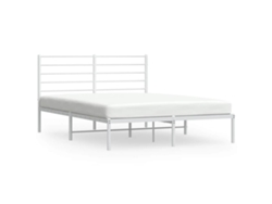 Maison Exclusive - Estructura Cama Sin Colchón Con Cabecero Metal Blanco 140x200cm