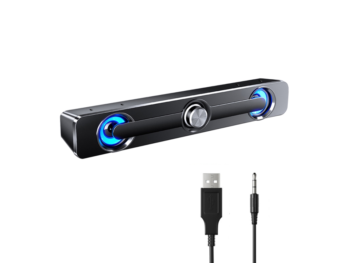 Altavoz Usb Sada V-111 Con Subwoofer, Graves Y Sonido Estéreo Para Pc, Portátil, Teléfono Móvil Y Tableta.