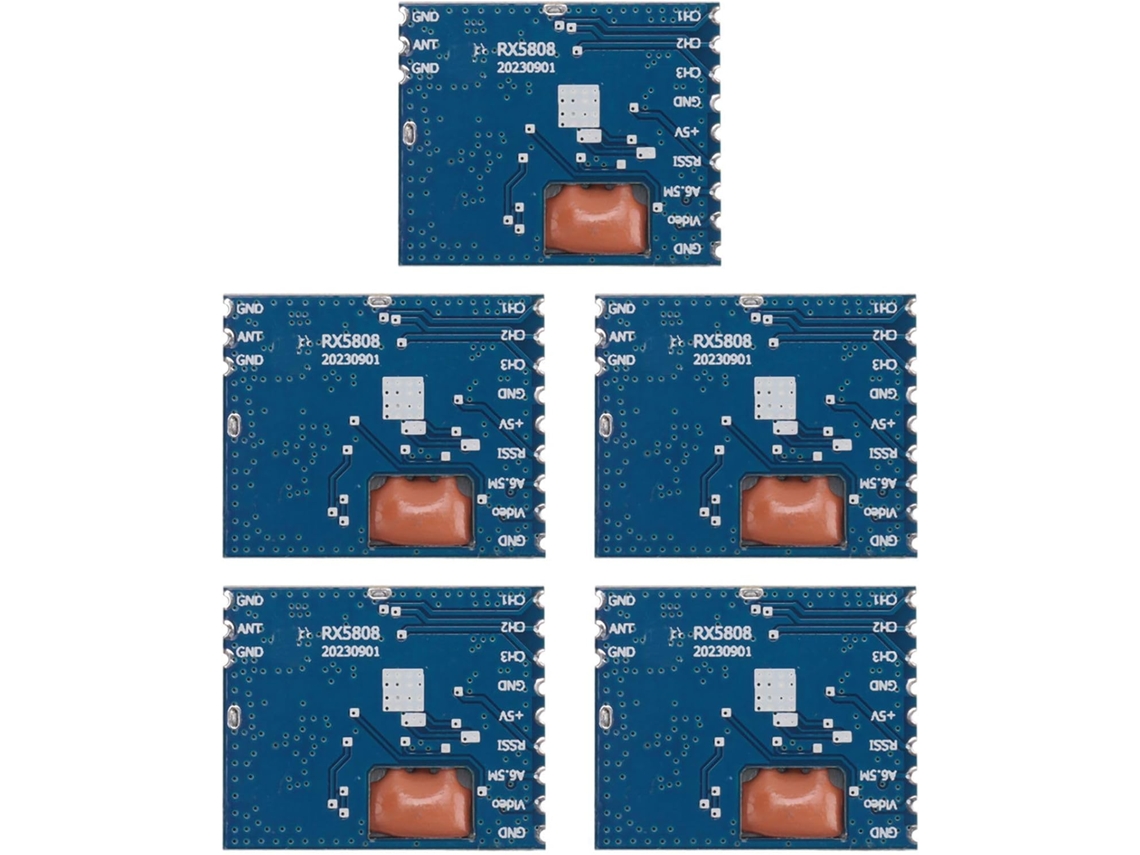 Módulo Receptor De Audio Y Video Mini Fpv 8g De 5 Piezas Sin Rx5808 Para Sistema De Helicóptero Rc