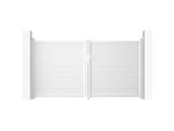Puerta batiente de aluminio soldado EIGER 3m H.160cm blanco