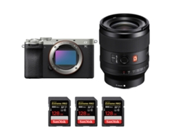 Sony A7c Ii Plateado + Fe 35mm F/1.4 Gm + 3 Sandisk 128gb Uhs-ii 300mb/s - Cámara Fotográfica Híbrida + Ebook “20 Consejos Para Fotos Que Impactan”