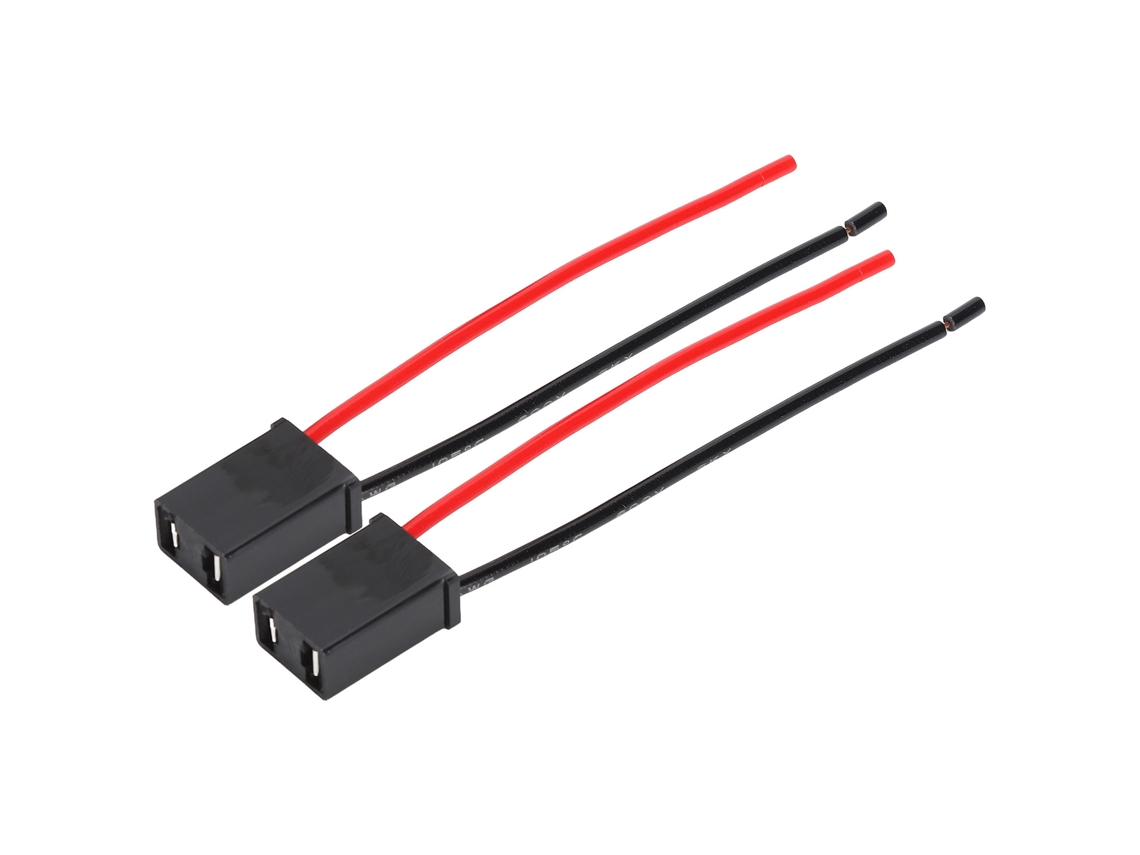Kit de cables con 2 conectores hembra para lámparas y LED, para reemplazo y modificación (hágalo usted mismo).