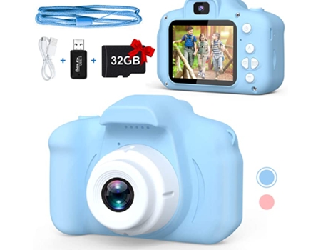 ELKUAIE Cámara selfie a prueba de golpes para niños Mejor regalo de cumpleaños Cámara dual para niños