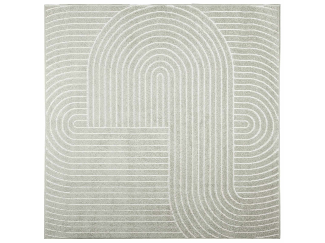 Vidaxl Alfombras De Área Cuadrado Palmeras Verde 120 X 120 Cm