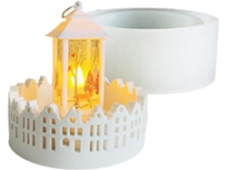 Molde De Silicona Para Velas | Casa Con Luz Led, Accesorio Antiadherente Para Manualidades