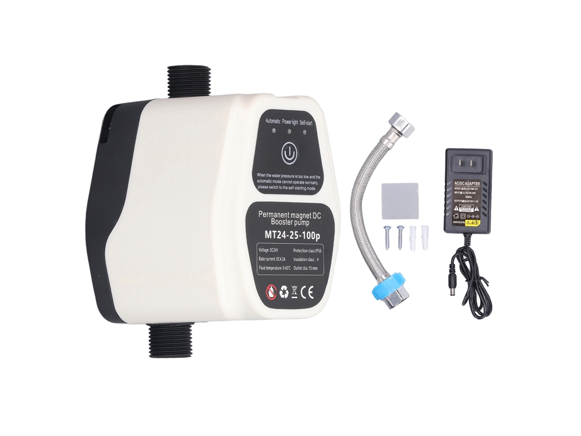 Bomba De Impulso 100w 24v 25l Automática Inteligente Silenciosa Para Pressão De Água Com Plugue Us 100-240v