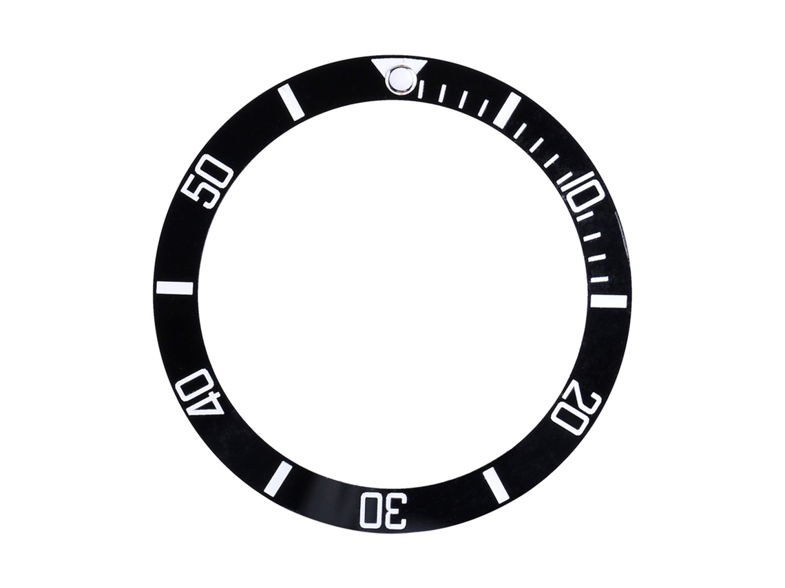 Anillo De Bisel De Reloj De Aluminio, Inserto De Repuesto Negro, Antidesgaste, 37,5 Mm